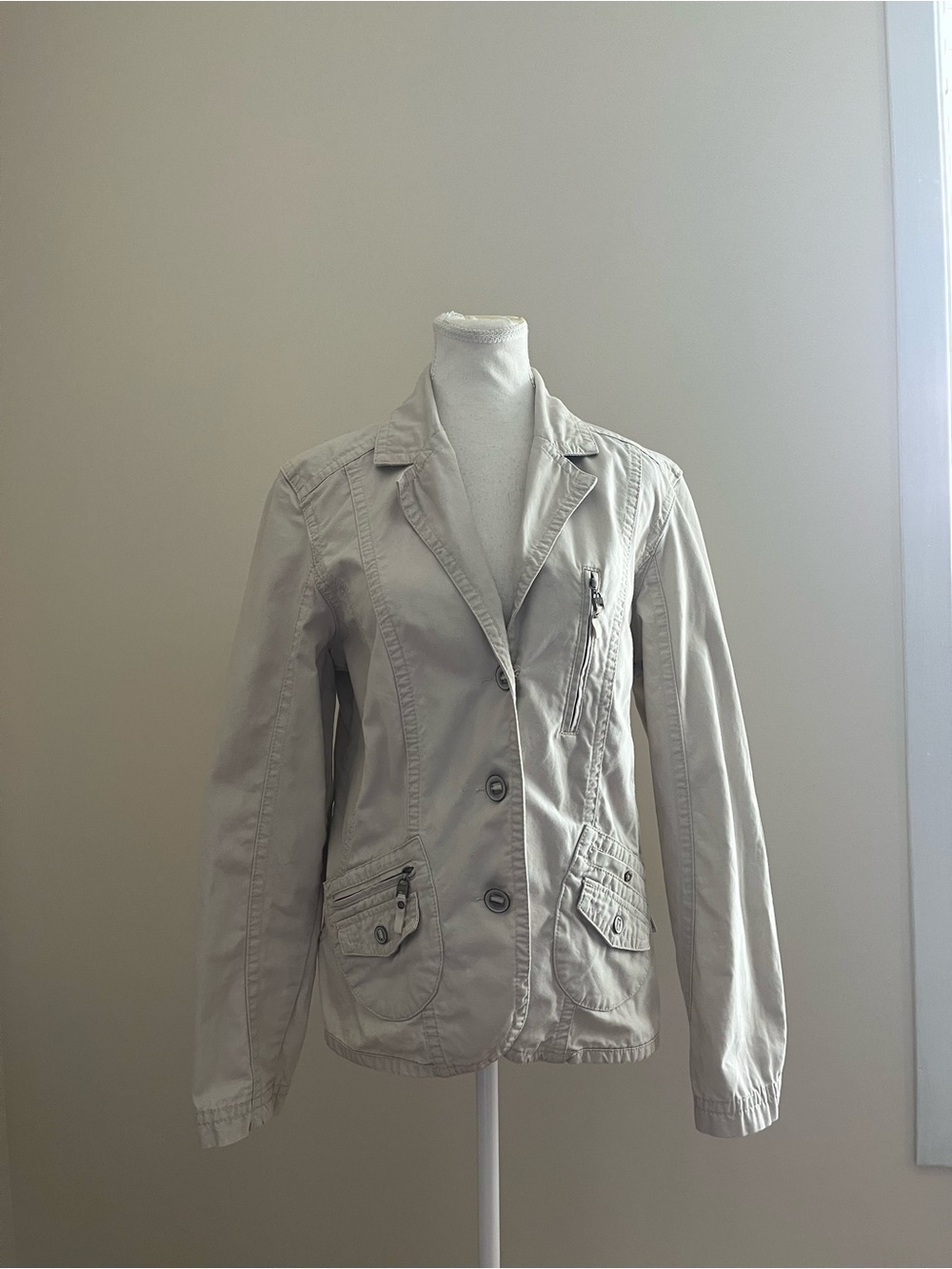 ECI Light Gray Casual Tailored Blazer Jacket